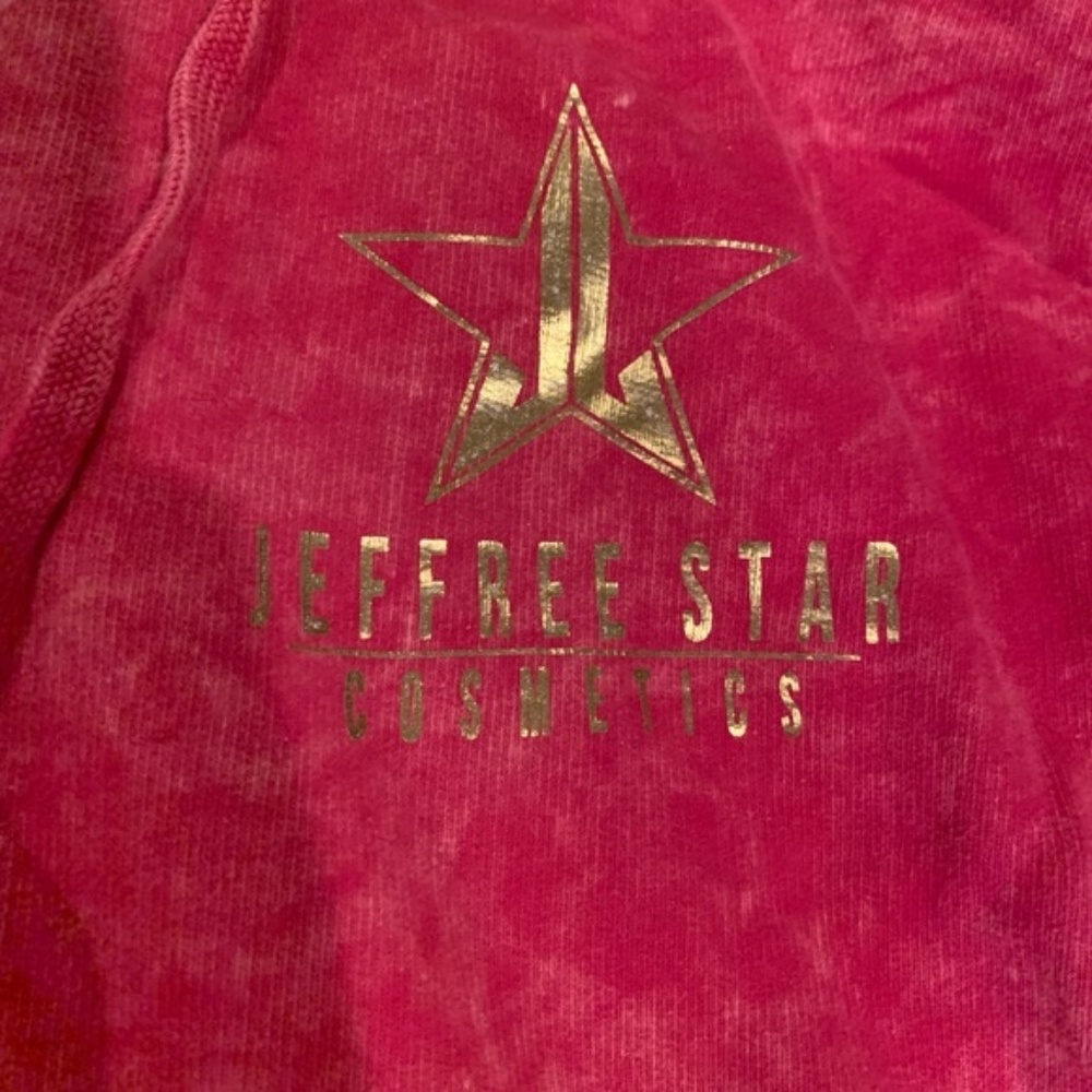 Pink Jeffrey Star acid wash hoodie